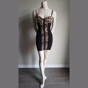 Forever 21 Leopard Print Little Black Dress